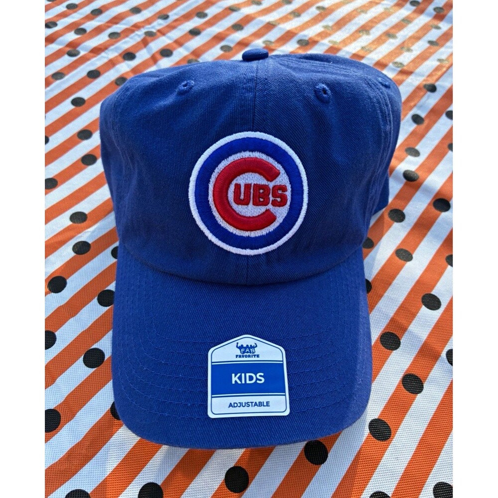 Fan Favorite Chicago Cubs MLB Kids Adjustable Blue Cap Hat Officially Licensed